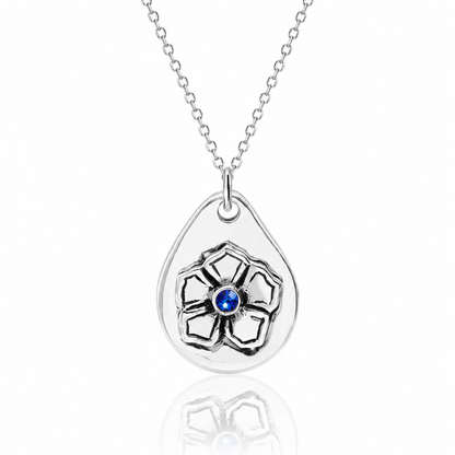Milan Birthstone Necklaces Collection by Samahdee, Rings, Earrings: Handmade Flower Pendant with Colored Crystal - Gift for Mom, Daughter, BFF, Sister, Granddaughter, Niece