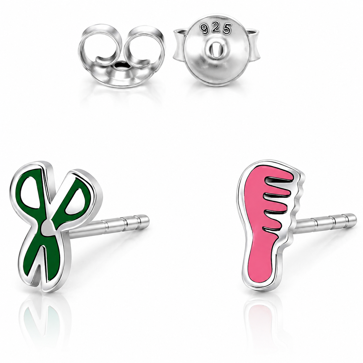 Baila Scissor and Comb Earrings In A Glass Bottle, Inspirational Gifts for Women