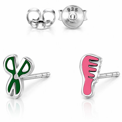 Baila Scissor and Comb Earrings In A Glass Bottle, Inspirational Gifts for Women