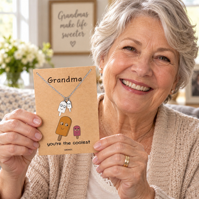 Icy Grandmother Necklace Funny Puns Gifts for Grandma, You're the Coolest