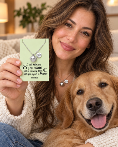 Catalina Tennis Ball Cremation Ash Holder Pendant Necklace, 100% Handmade - Silver Tone