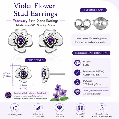 Milan Birthstone Necklaces Collection by Samahdee, Rings, Earrings: Handmade Flower Pendant with Colored Crystal - Gift for Mom, Daughter, BFF, Sister, Granddaughter, Niece