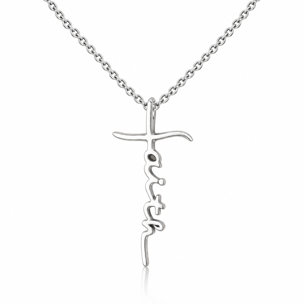 Judy Faith Cross Pendant Necklace, Gifts for Women with Inspirational Quote on Greeting Card