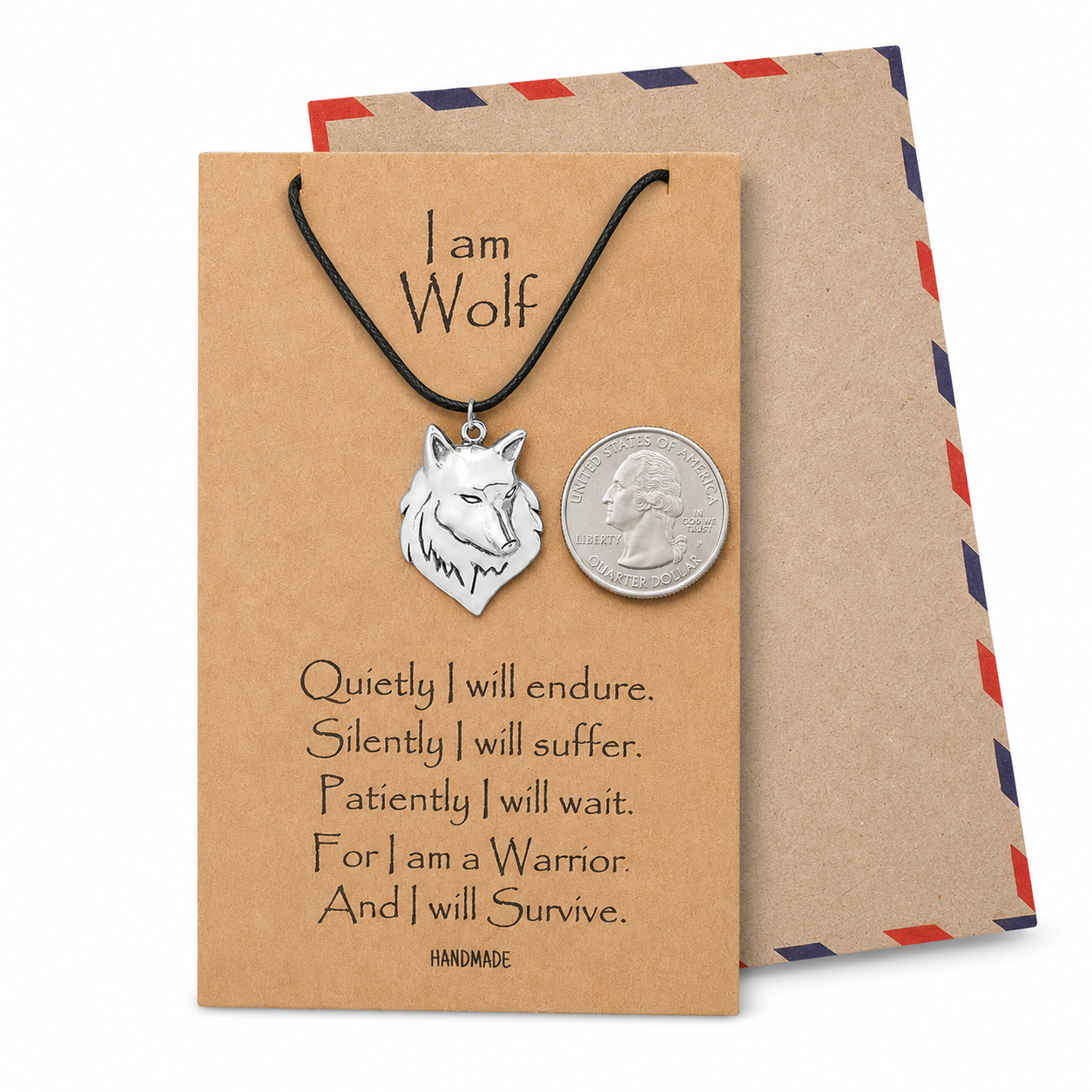 Malen Wolf Necklace for Men and Women, Inspirational Jewelry