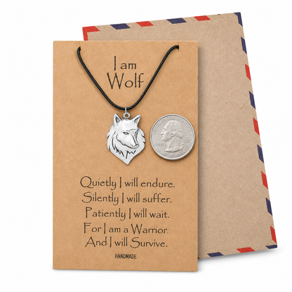 Malen Wolf Necklace for Men and Women, Inspirational Jewelry