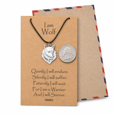 Malen Wolf Necklace for Men and Women, Inspirational Jewelry