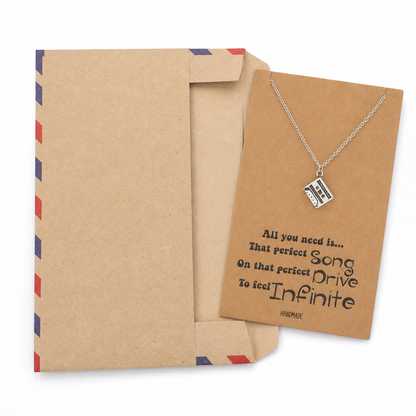 Tia Cassette Tape Necklace, Hip Hop Jewelry, Bling Gifts for Music Lovers