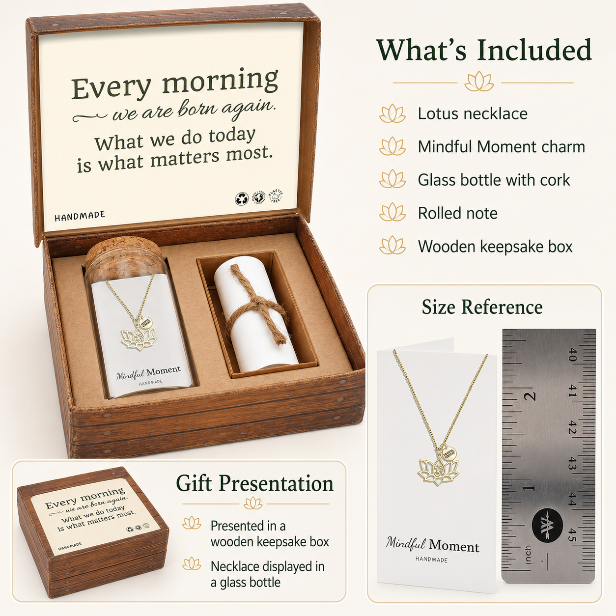 Amara Yoga Jewelry, Lotus Flower Necklace, Om Necklaces for Women