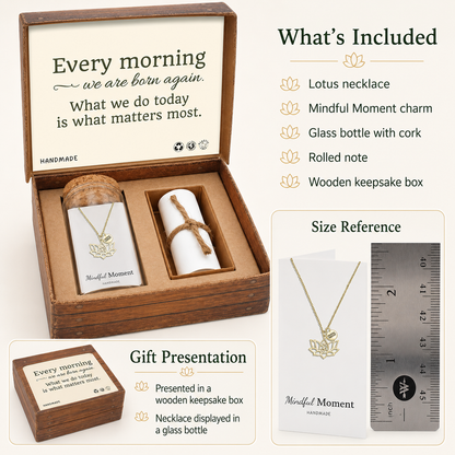 Amara Yoga Jewelry, Lotus Flower Necklace, Om Necklaces for Women