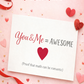 "You & Me" Luxury Heart Pendant Necklace with Red Hearts | Perfect Valentine's Day Gift for Couples | Customizable Love Jewelry