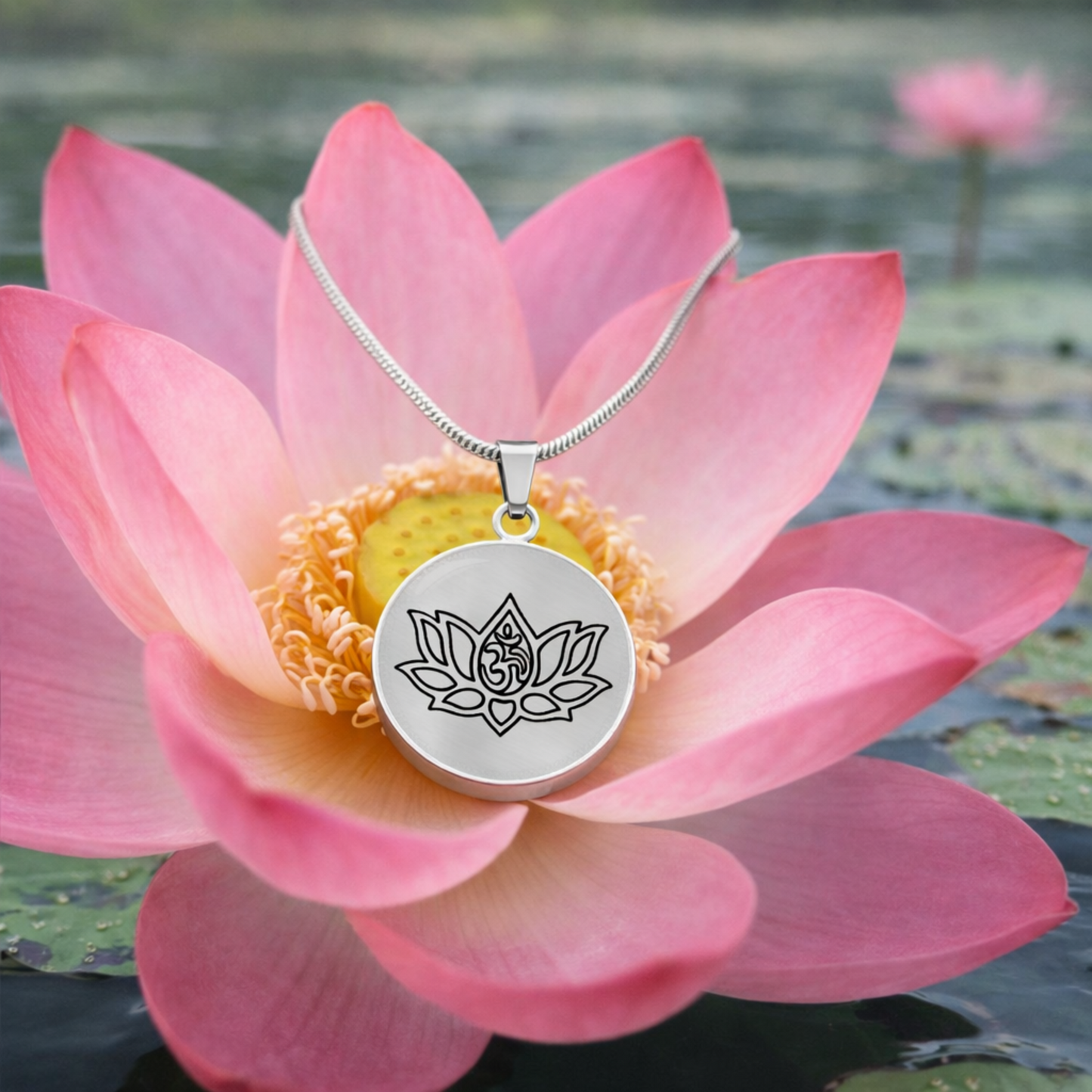 Lotus Om Necklace – Mindfulness & Renewal Yogi Pendant