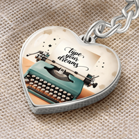 Graphic Heart Keychain (Silver)