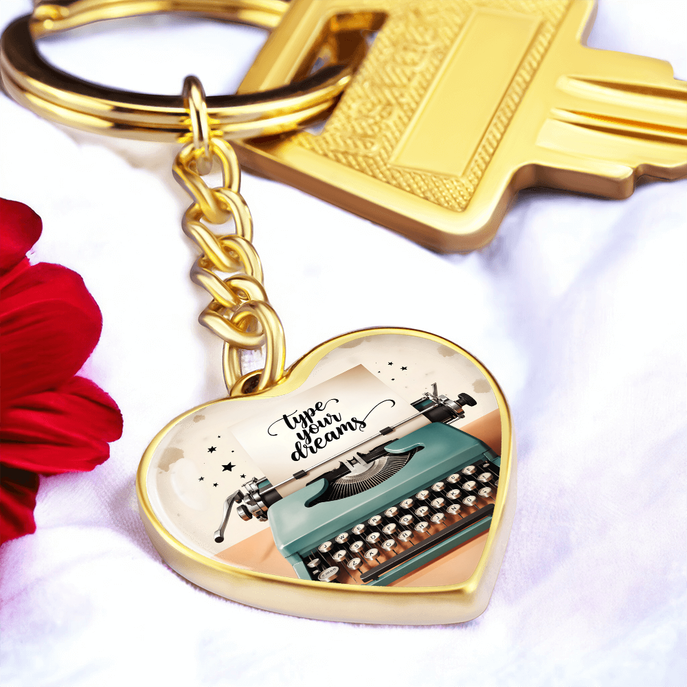 Heart pendant keychain for dream chasers