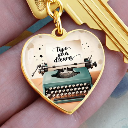 Gold finish inspirational keychain gift
