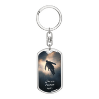 Dog Tag with Swivel Keychain (Steel)