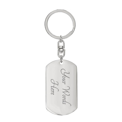 Jesus Guide My Steps Dog Tag Keychain | Christian Nativity Keychain Gift | Religious Encouragement Gift