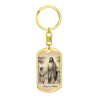 Dog Tag with Swivel Keychain (Gold)
