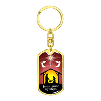 Dog Tag with Swivel Keychain (Gold)