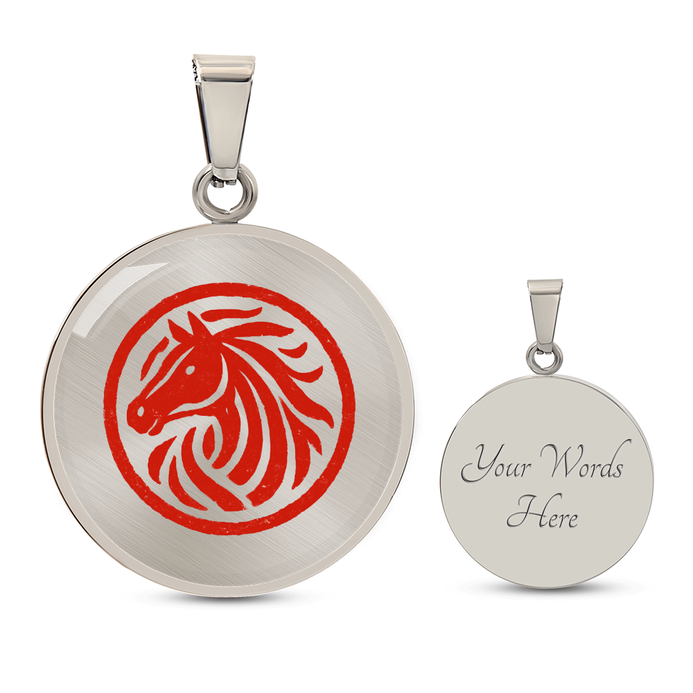 Year of the Horse necklace gift box ready for Chinese New Year