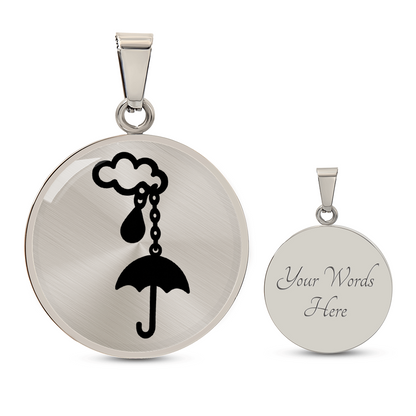 Cloud and Umbrella Necklace – Rainy Day Protection Pendant Gift Symbolizing Love & Support