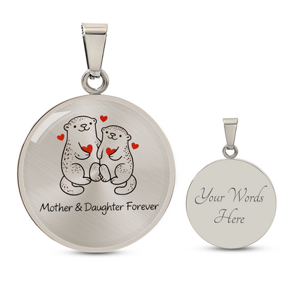 Mother ♥ Daughter Otter Circle Necklace — Meaningful Gift for Moms & Daughters