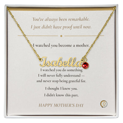 personalized first Mother’s Day necklace for wife with birthstone