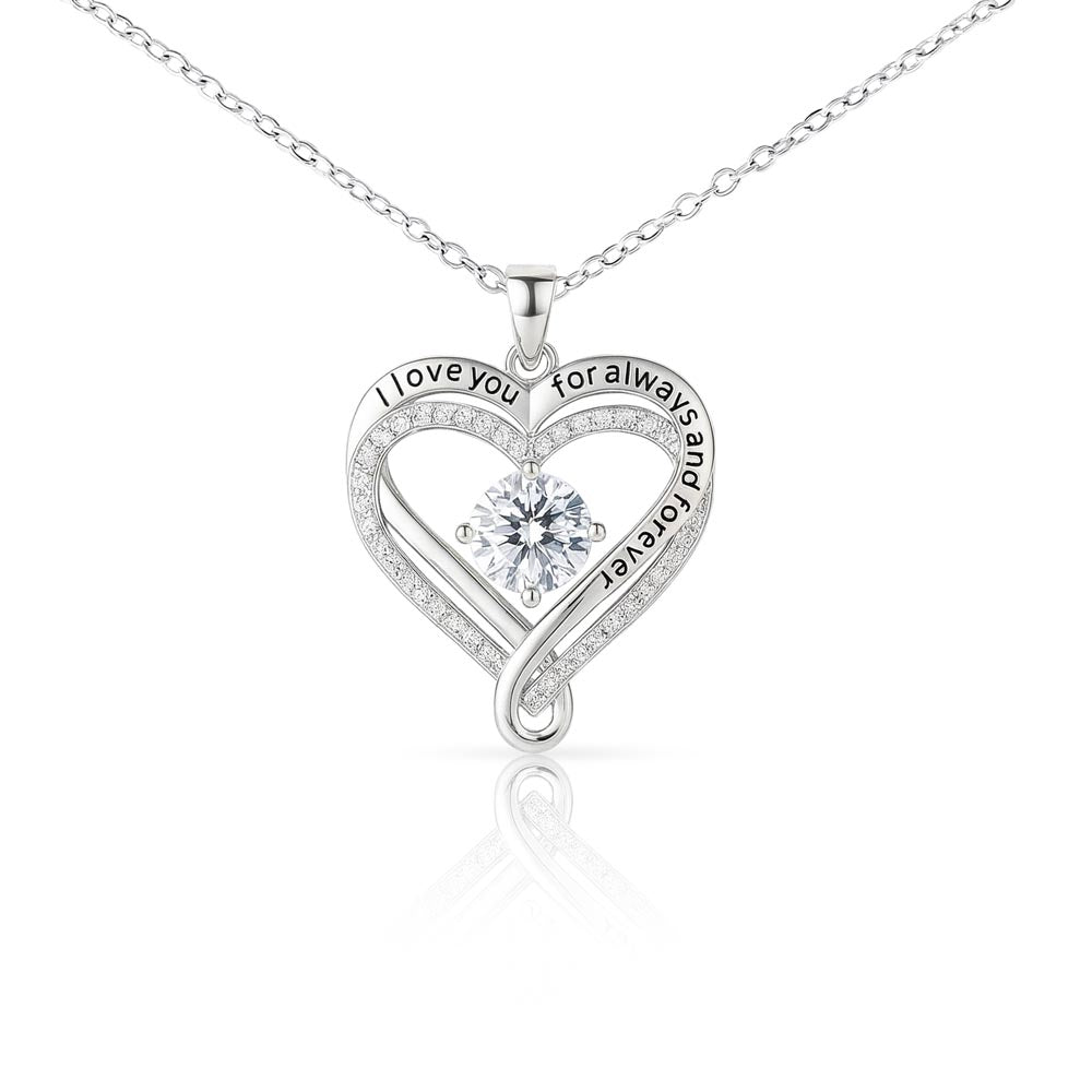 To My Wife — Love Heart Necklace with Message Card — Mother's Day Gift from Husband — I've Been Watching