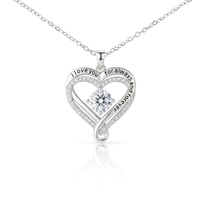 To My Wife — Love Heart Necklace with Message Card — Mother's Day Gift from Husband — I've Been Watching