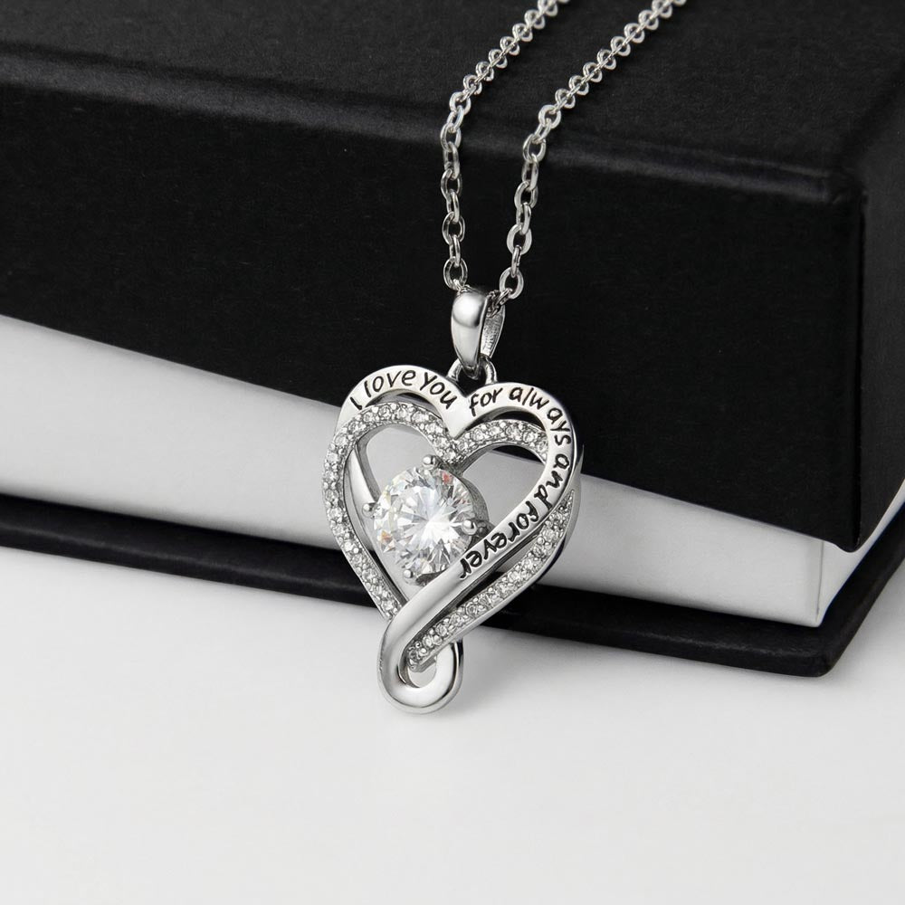 To My Wife — Love Heart Necklace with Message Card — Mother's Day Gift from Husband — I've Been Watching