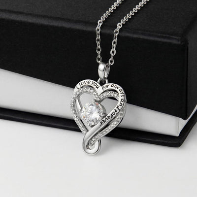 To My Wife — Love Heart Necklace with Message Card — Mother's Day Gift from Husband — I've Been Watching