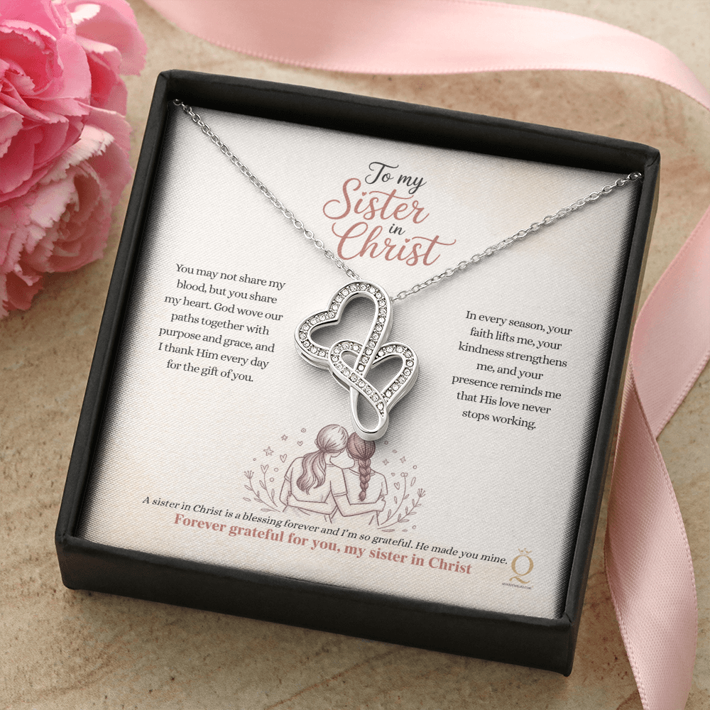 Christian heart pendant gift for women