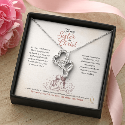 Christian heart pendant gift for women