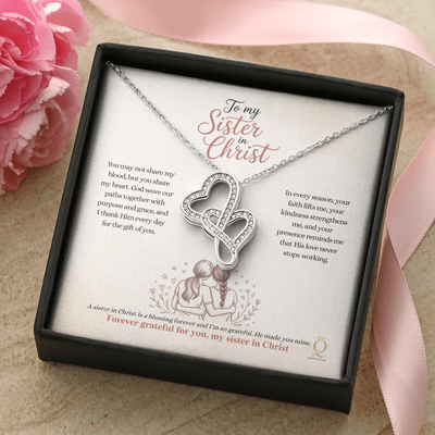 Christian heart pendant gift for women