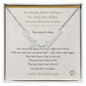 grandmother wearing personalized family necklace