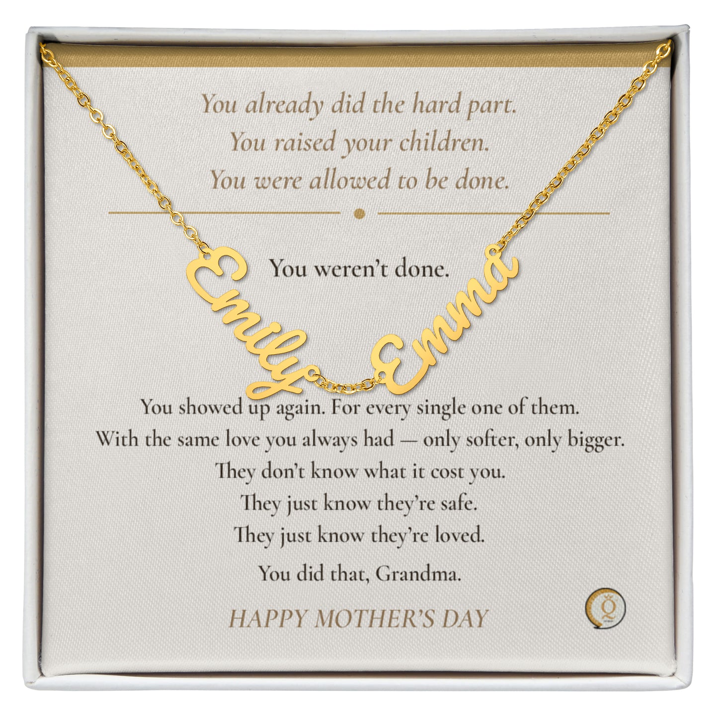 gold grandma necklace lifestyle image