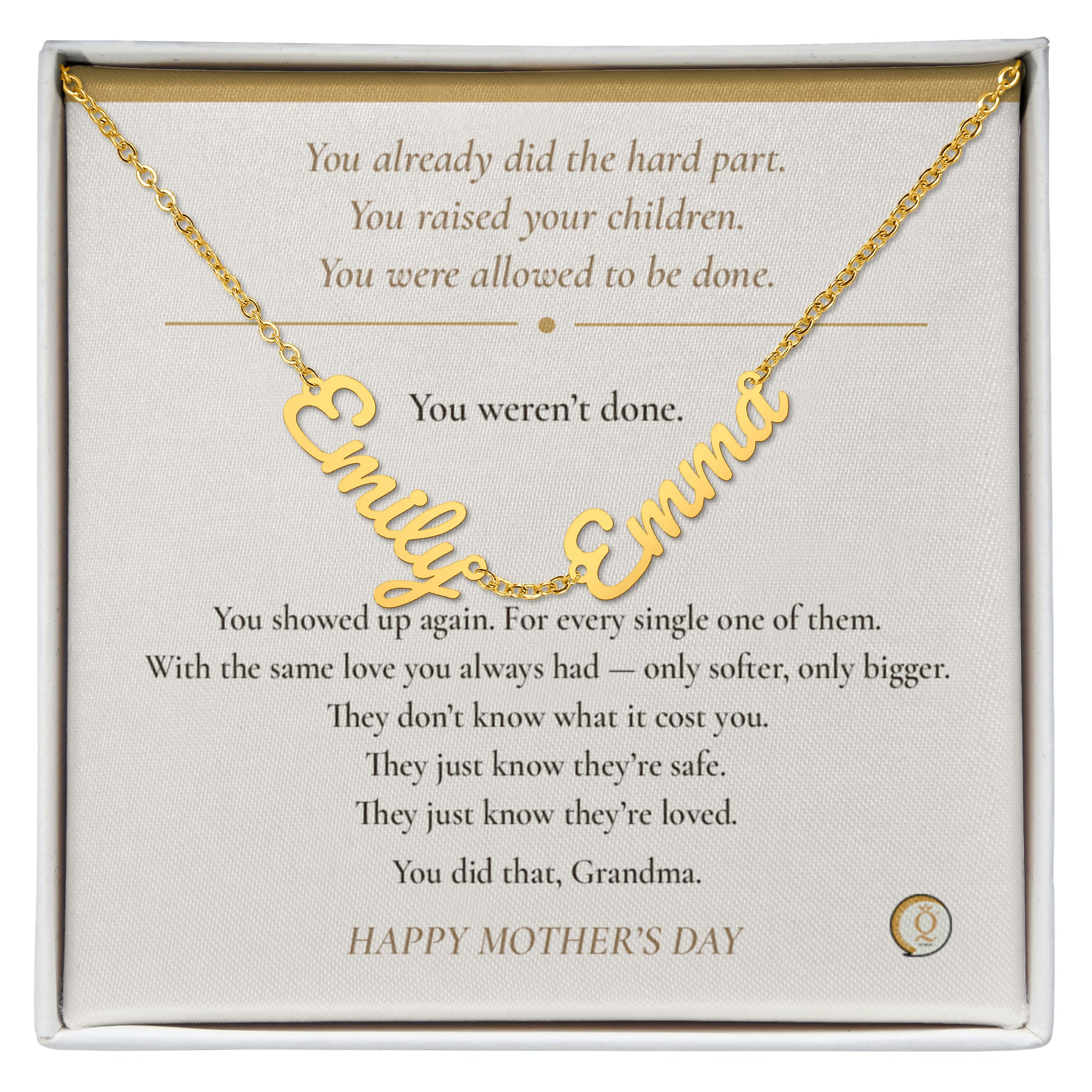 gold grandma necklace lifestyle image