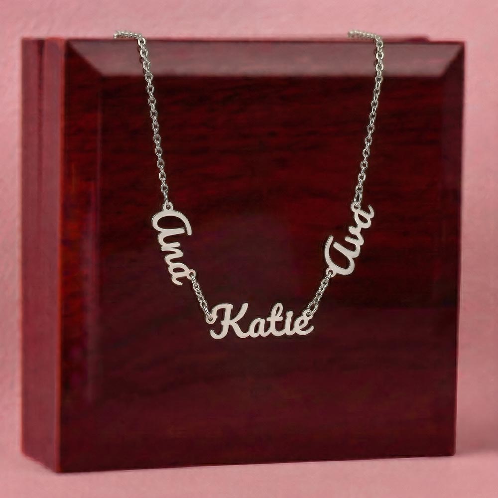 elegant grandmother necklace with name charms