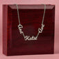 elegant grandmother necklace with name charms