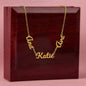 custom grandmother necklace in gold finish