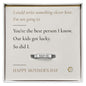To My Wife — Engraved Ring with Message Card — Mother's Day Gift from Husband — The Best Person I Know