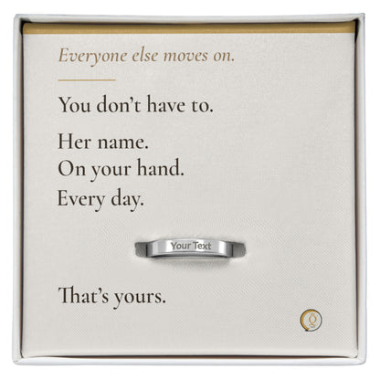 personalized pet memorial ring with custom dog name