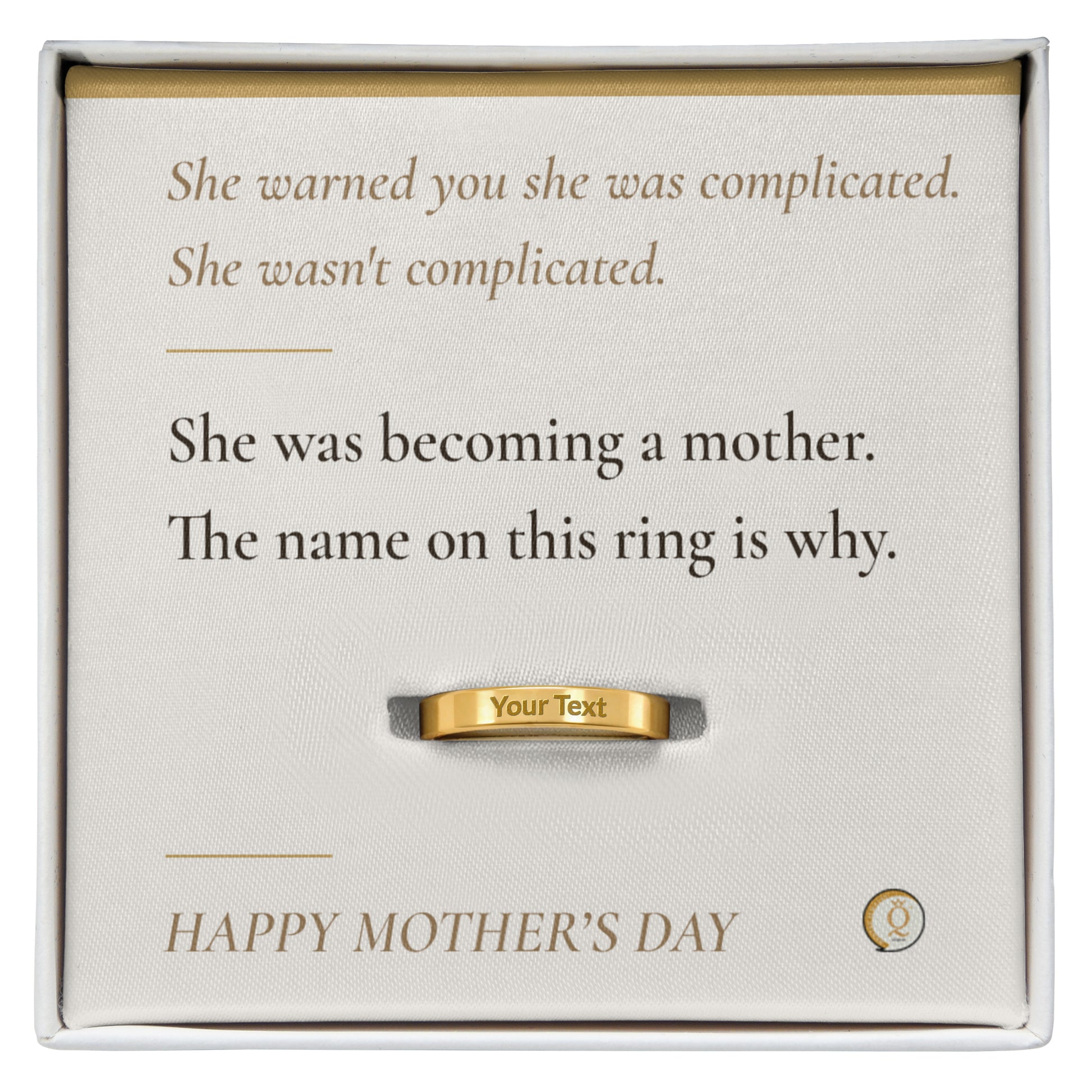 personalized first Mother’s Day ring for wife