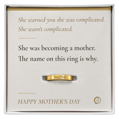 personalized first Mother’s Day ring for wife