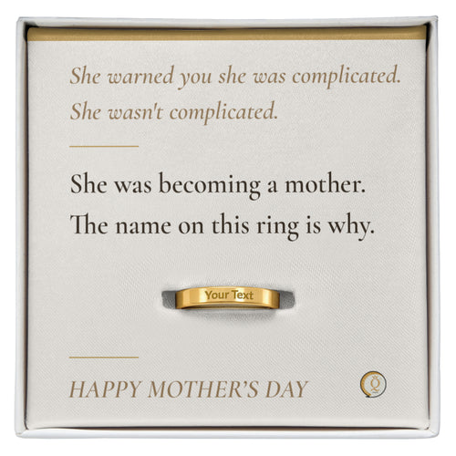 personalized first Mother’s Day ring for wife