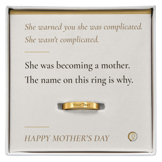 personalized first Mother’s Day ring for wife