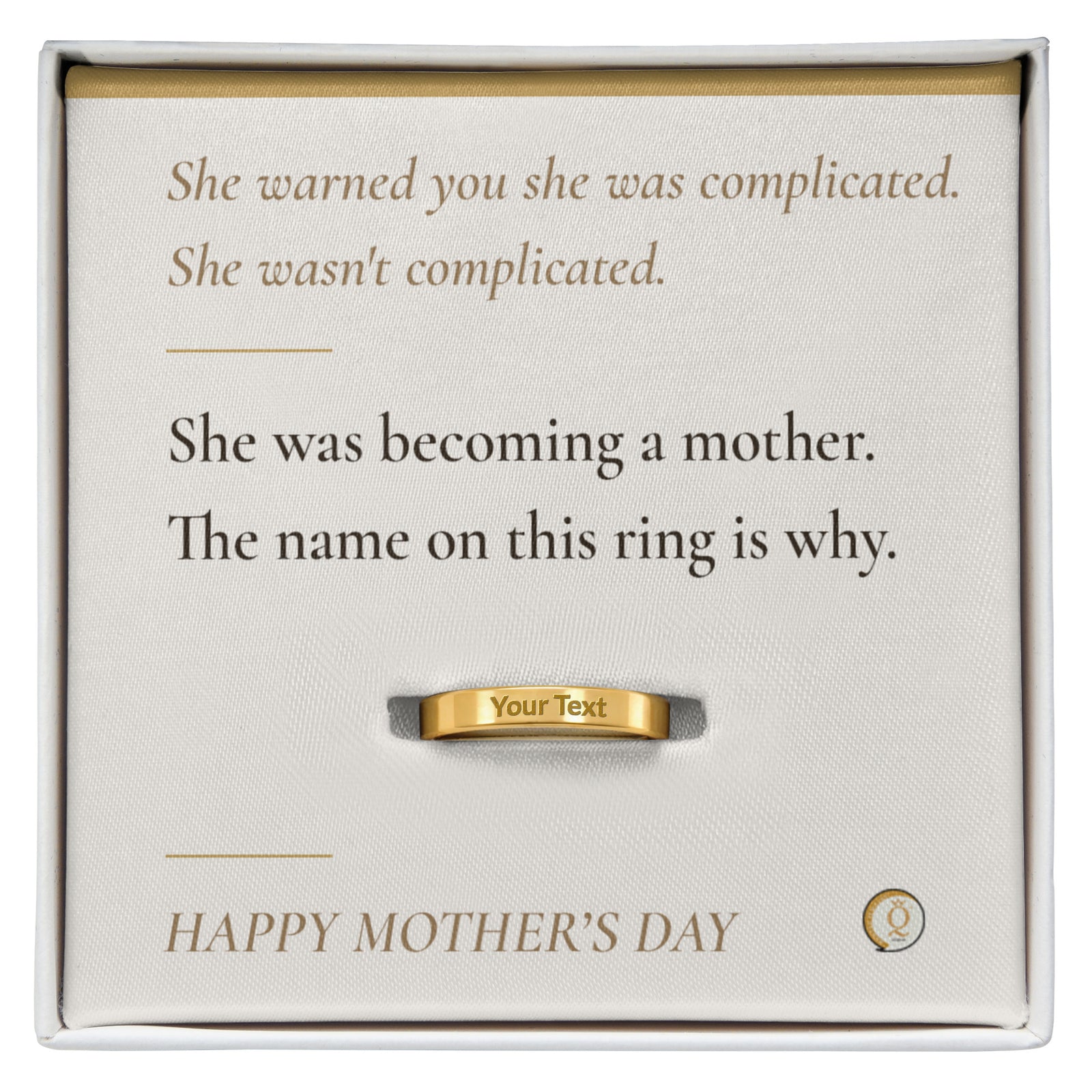 personalized first Mother’s Day ring for wife