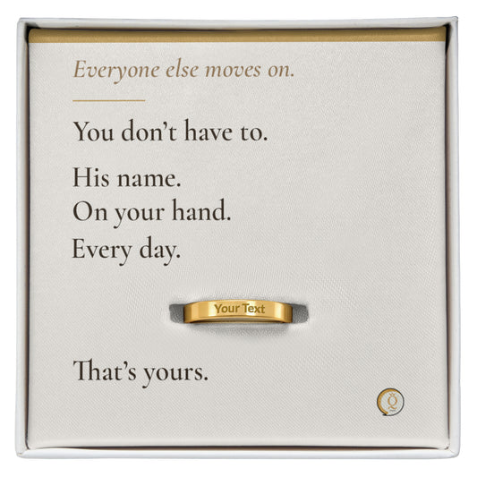 personalized pet memorial ring with custom dog name engraving