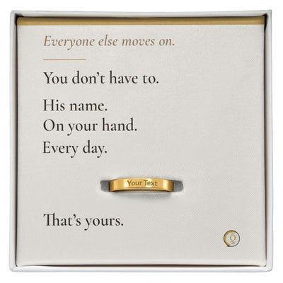 personalized pet memorial ring with custom dog name engraving