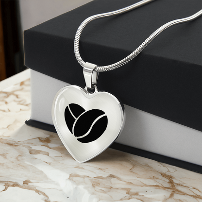 Coffee Bean Heart Necklace