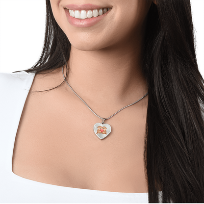 Otter Heart Necklace – Cute Couple Jewelry